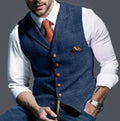 Classic Slim Fit Mens Suit Vest with Six Button Closure