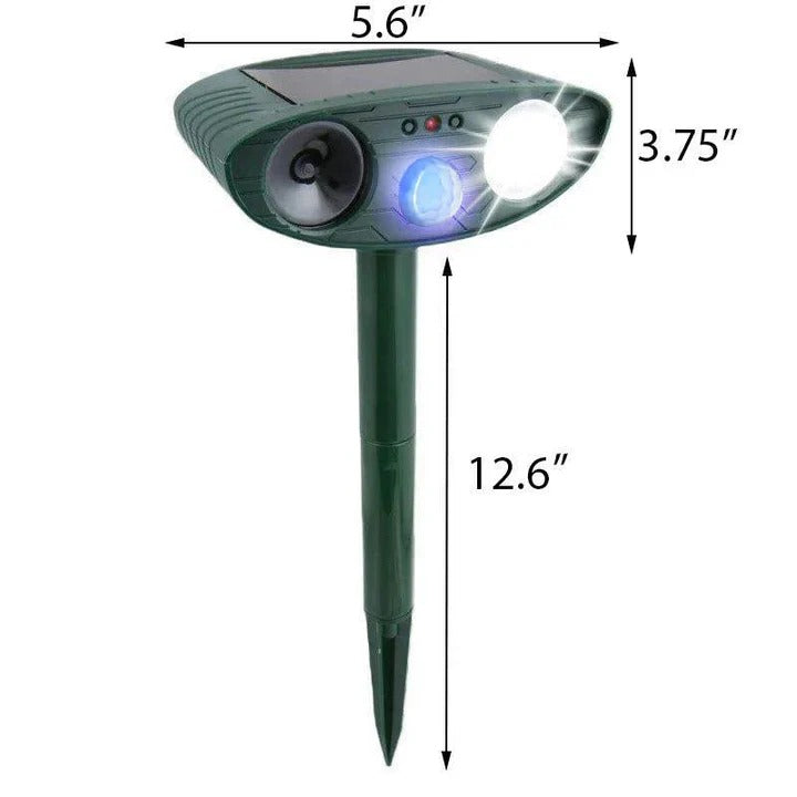 Solar-Powered Rabbit Repeller – Ultrasonic Humane Pest Deterrent