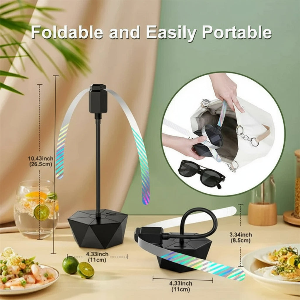 Battery Powered Fly Deterrent Fan for Picnic Tables