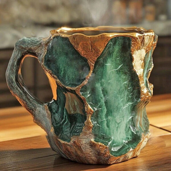 Heat Resistant Stylish Mineral Crystal Mugs For Coffee And Tea