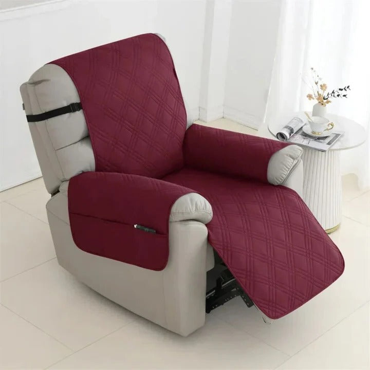 Non-Slip Waterproof Quilted Recliner Cover with Elastic Straps