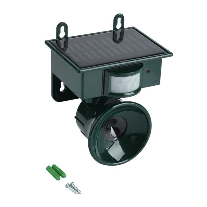Outdoor Solar-Powered Motion-Activated Bird Deterrent Sound Device