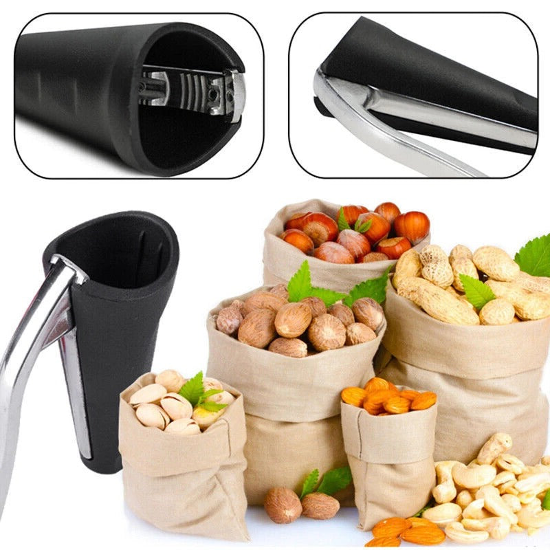 Stainless Steel Nutcracker Tool with Non-Slip Handles