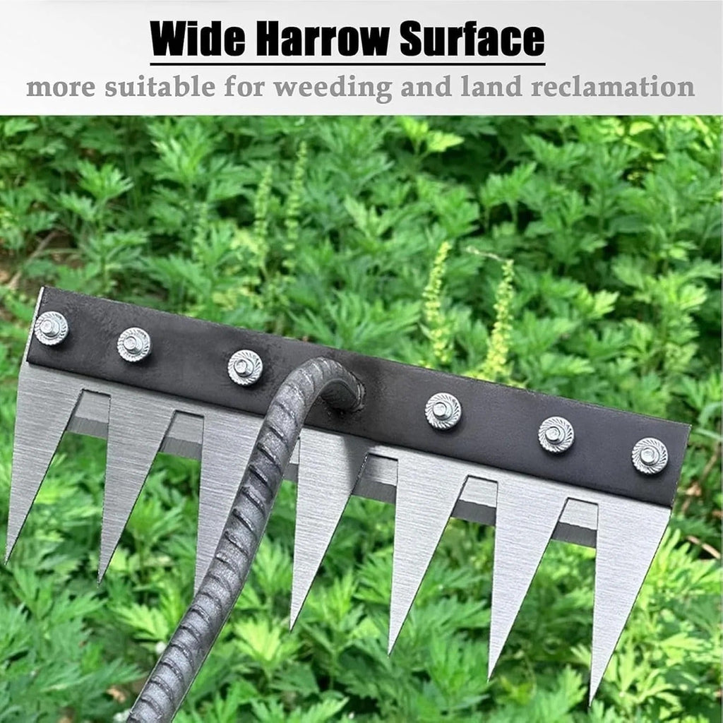 Carbon Steel Garden Weeding Rake, Hand Tool