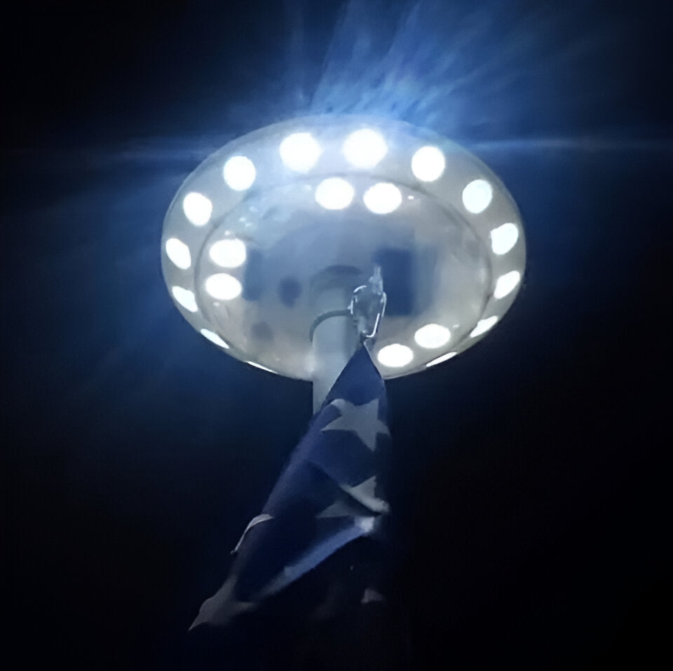 Solar LED Flagpole Light for Continuous Nighttime Visibility
