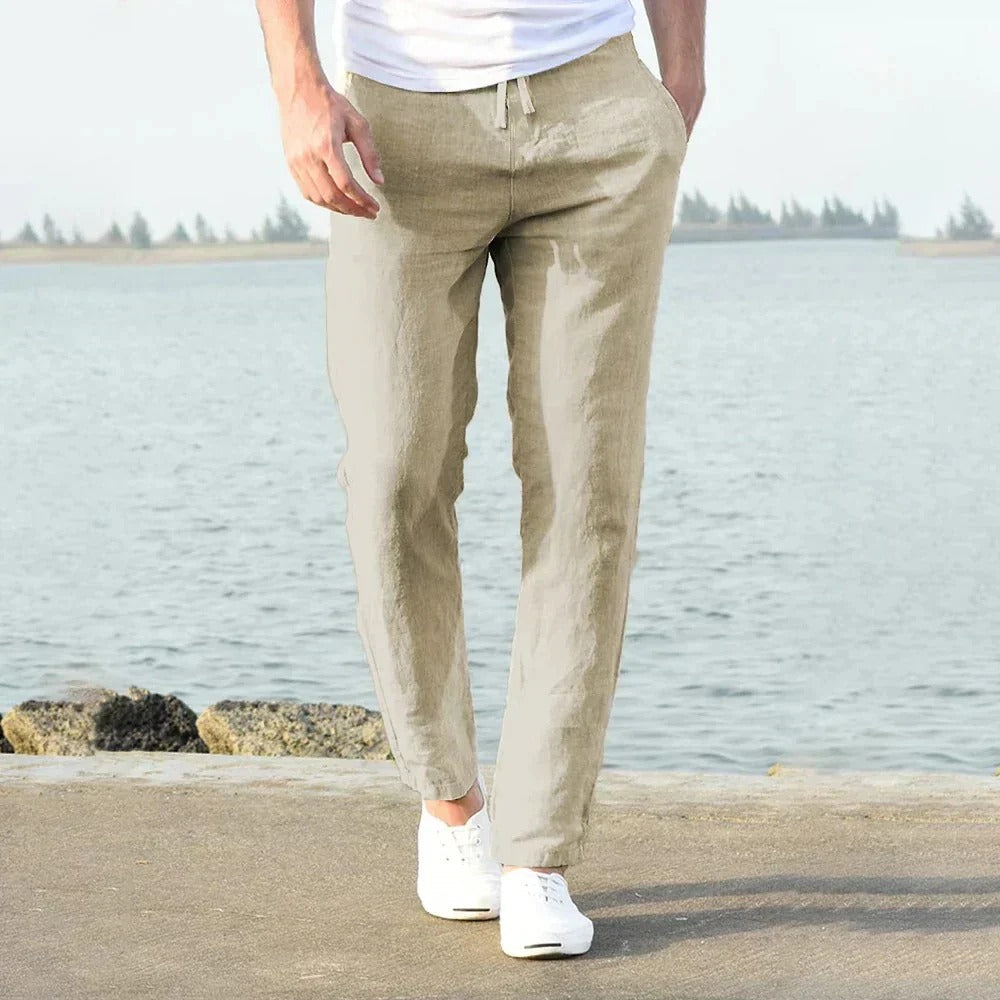 Men’s Linen Casual Pants for Spring and Summer