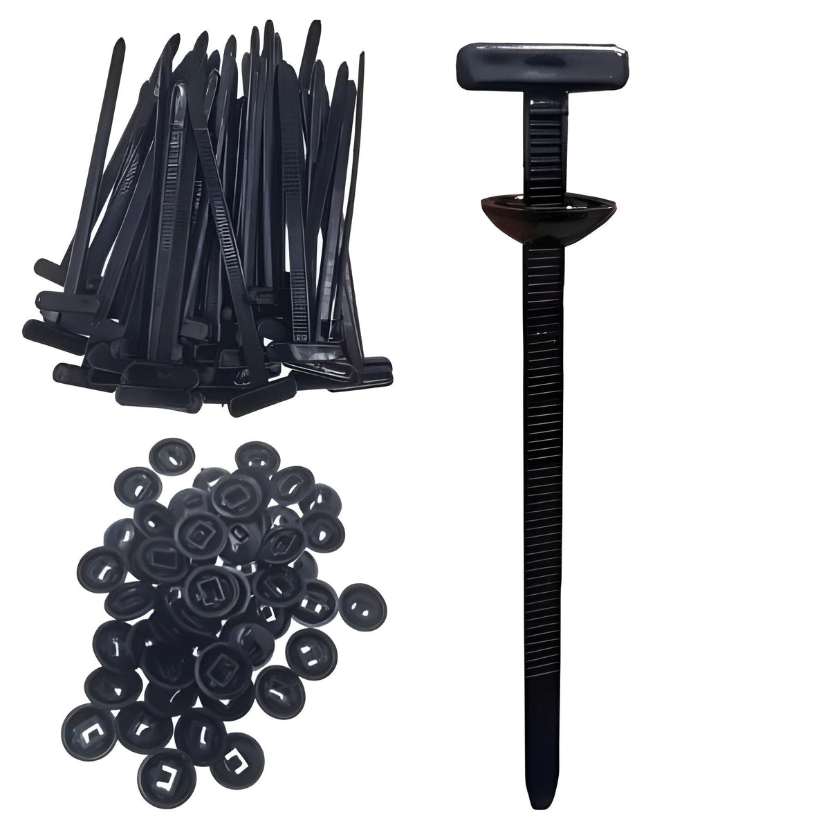 Nylon Zip Tie Set, 50 Pack for Bundling and Organizing Cords