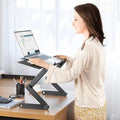 Adjustable Folding Aluminum Laptop Stand with Detachable Mouse Plate