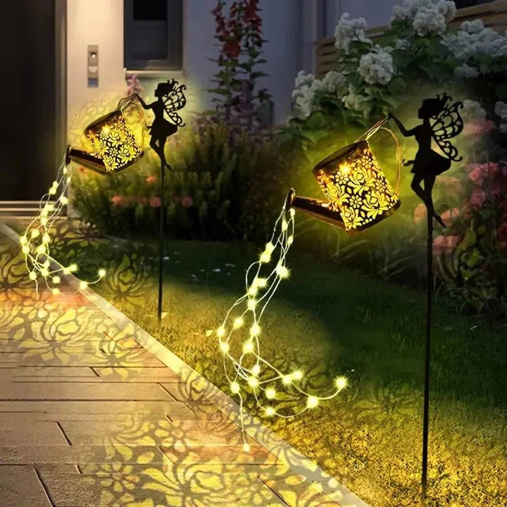 Solar Powered with Metal Frame and LED Light