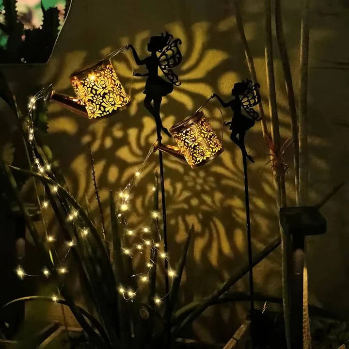 Solar Powered with Metal Frame and LED Light
