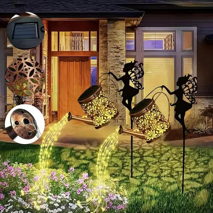 Solar Powered with Metal Frame and LED Light