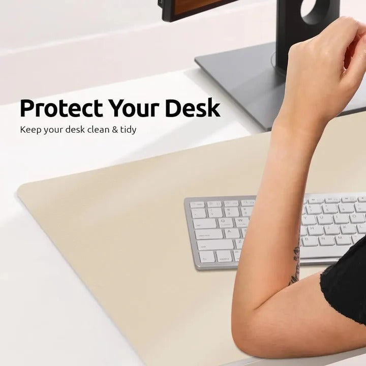 PU Leather Desk Mat With Textured Backing Surface for Workspace