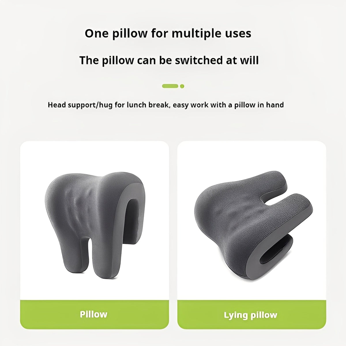 Adjustable Headrest Pillow for Office Chairs with Removable Cover