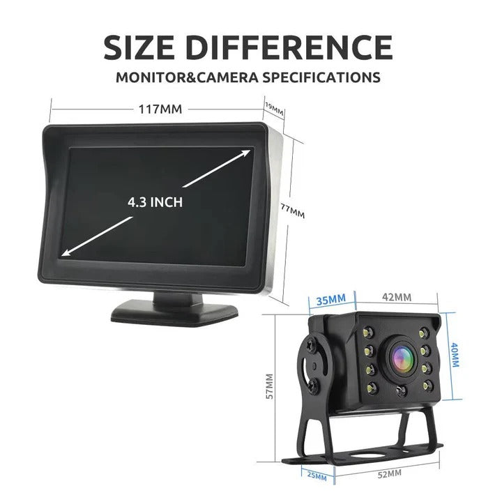Wireless Vehicle Backup Camera and Rear View Monitor System