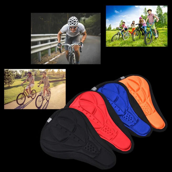 Bike Saddle Cover with Gel Layer and Adjustable Drawstring Fit