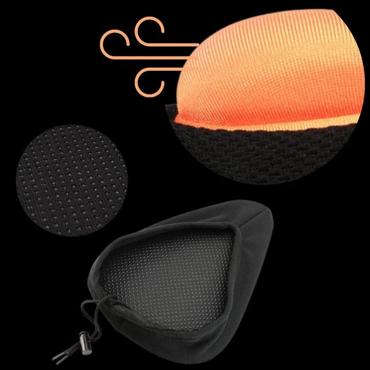 Bike Saddle Cover with Gel Layer and Adjustable Drawstring Fit