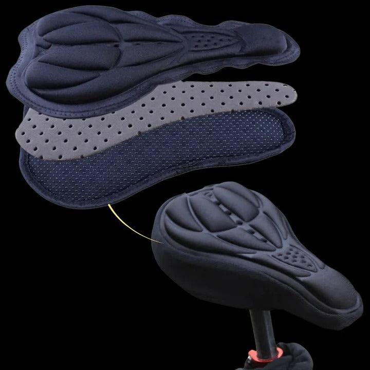 Bike Saddle Cover with Gel Layer and Adjustable Drawstring Fit