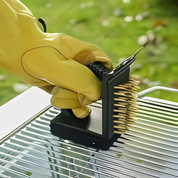 BBQ Grill Cleaning Brush 3 in 1 with Sponge Pad and Scraper