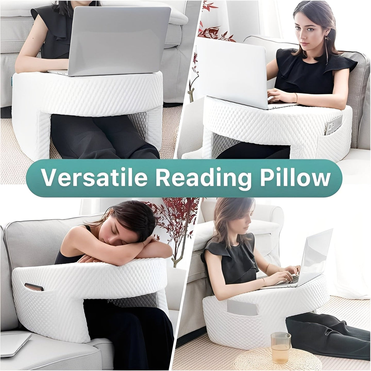Reading Pillow with Memory Foam and Washable Cover