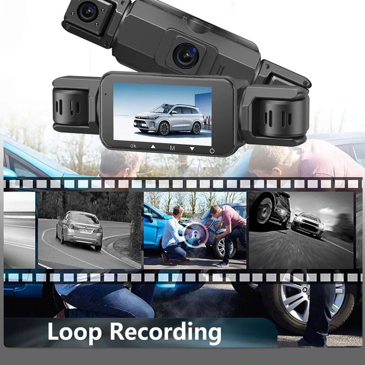 Front and Rear Dash Cam with Four Cameras and WiFi Connectivity