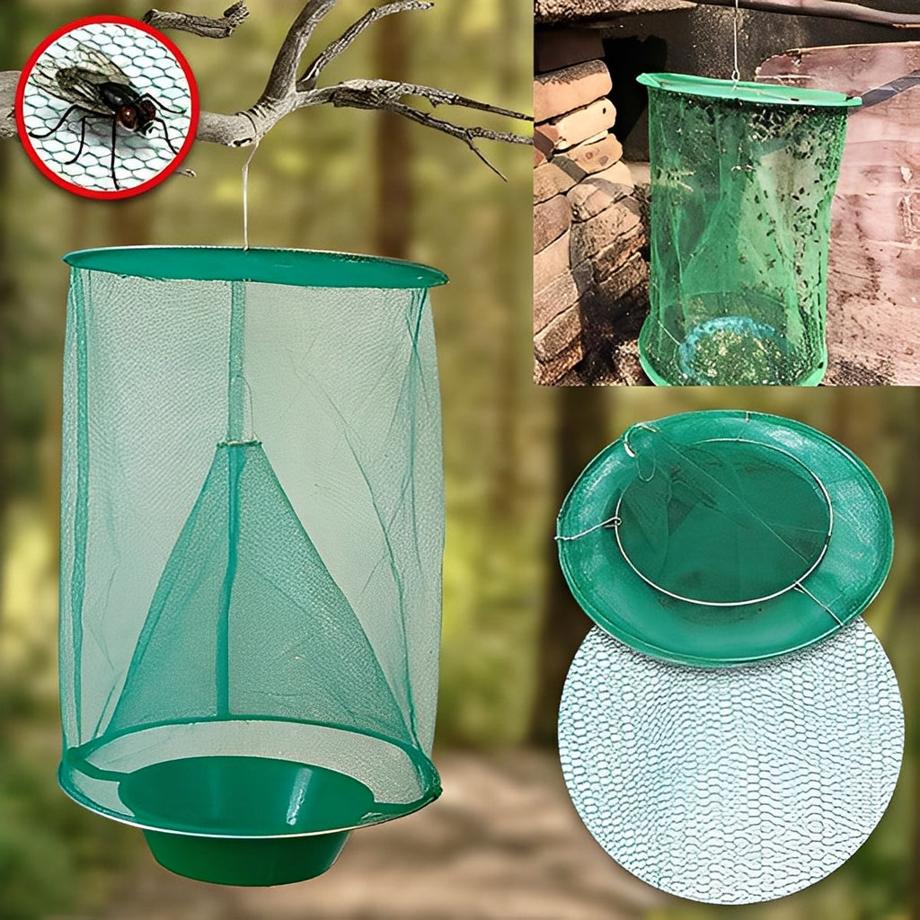 Reusable Outdoor Fly Trap Device with Washable Design