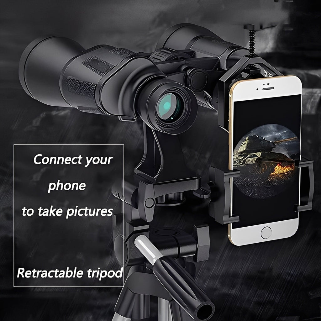 Binoculars with Adjustable Focus and Smartphone Adapter