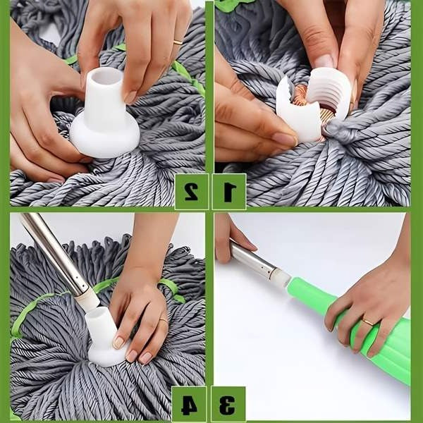 Self Wringing Microfiber Floor Mop, 360 Degree Rotating Cleaning Head