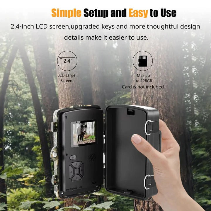 1080P Trail Camera with Motion Sensor and Night Vision LEDs