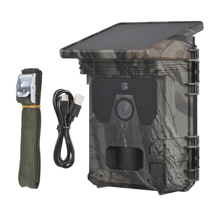 Solar Powered Trail Camera with Night Vision and Outdoor Use