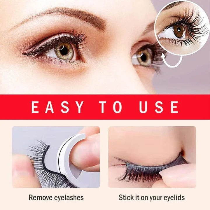 Self Adhesive Eyelashes with Washable and Reusable Design