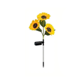 Sunflower Style Solar LED Light with Fabric Petals and Iron Frame