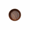 Walnut Wood Round Serving Bowls, Set of 2