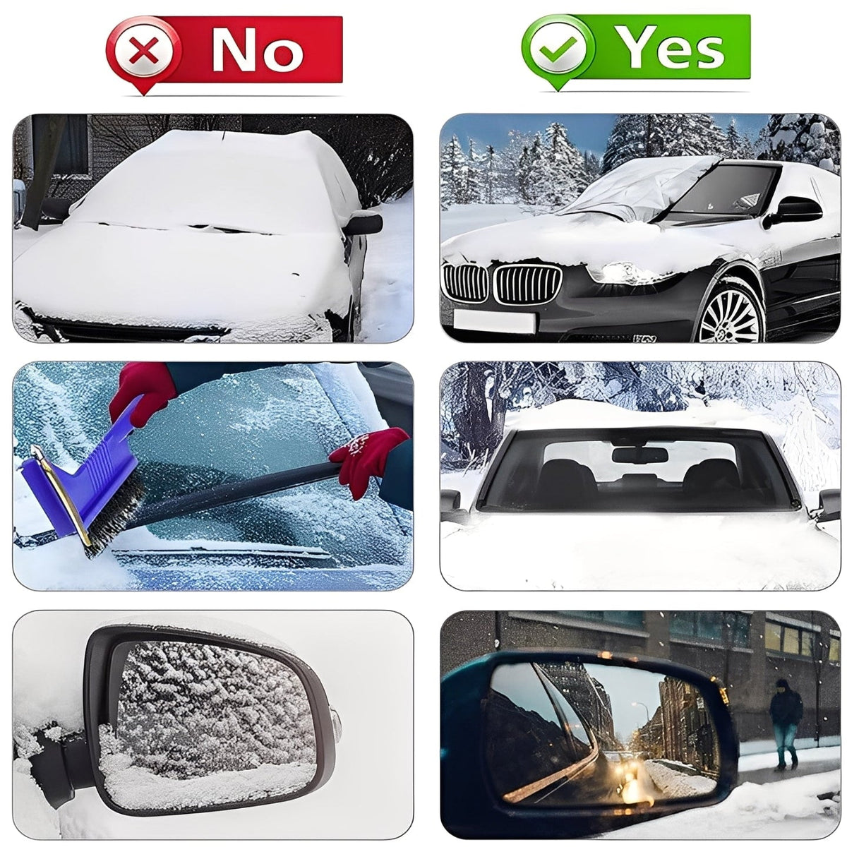Magnetic Windshield Cover with Storage Pouch