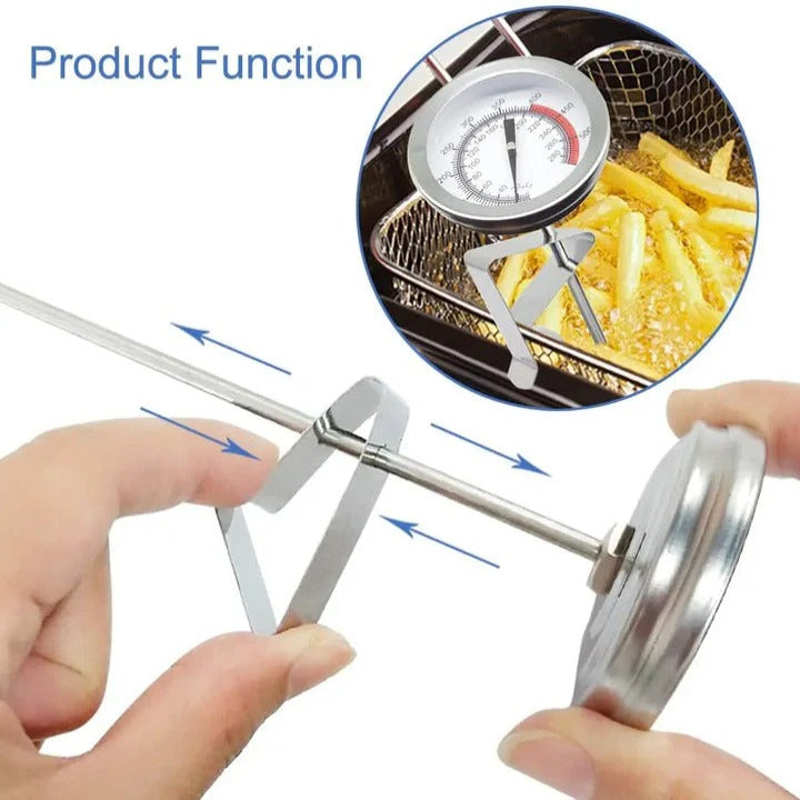 Stainless Steel Deep Fry Thermometer with 15 inch Mechanical Probe