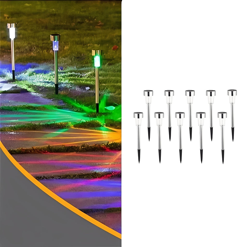 Solar Powered LED Fairy Lights for Garden and Yard Placement, Set of 10