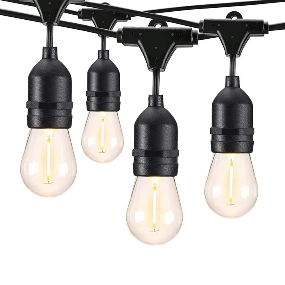 Outdoor LED String Lights with Edison Style Bulbs