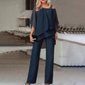 Women's Two Piece Set Cold Shoulder Style and Outfit