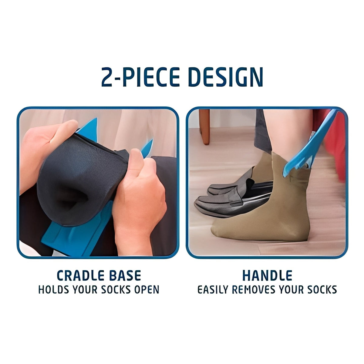 Compression Stocking Sock Aid with Long Handle for Dressing Assistance