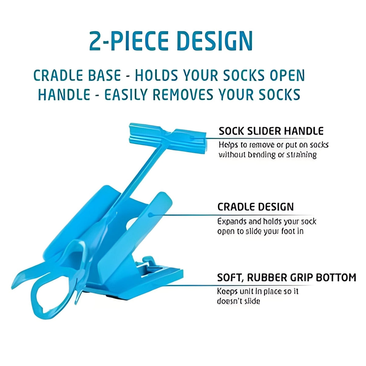 Compression Stocking Sock Aid with Long Handle for Dressing Assistance