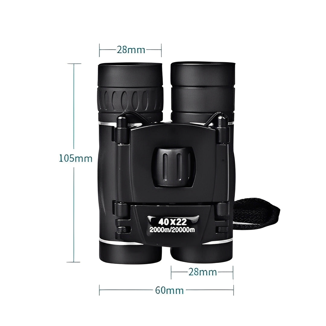 Portable 40x22 Binoculars with Foldable Design