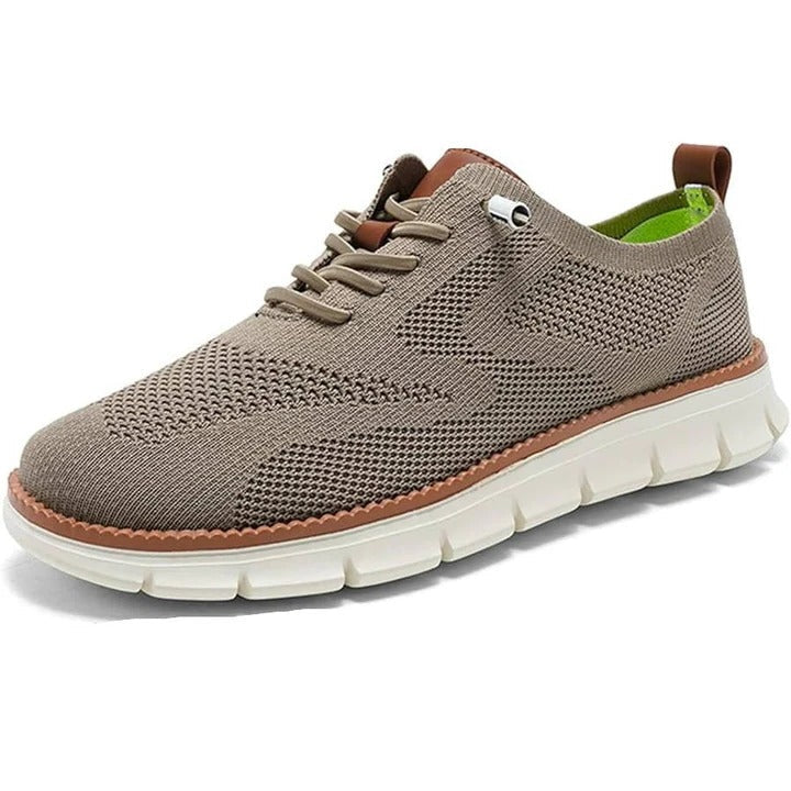 Urban Casual Walking Shoes with Wide Toe Box and Knit Upper