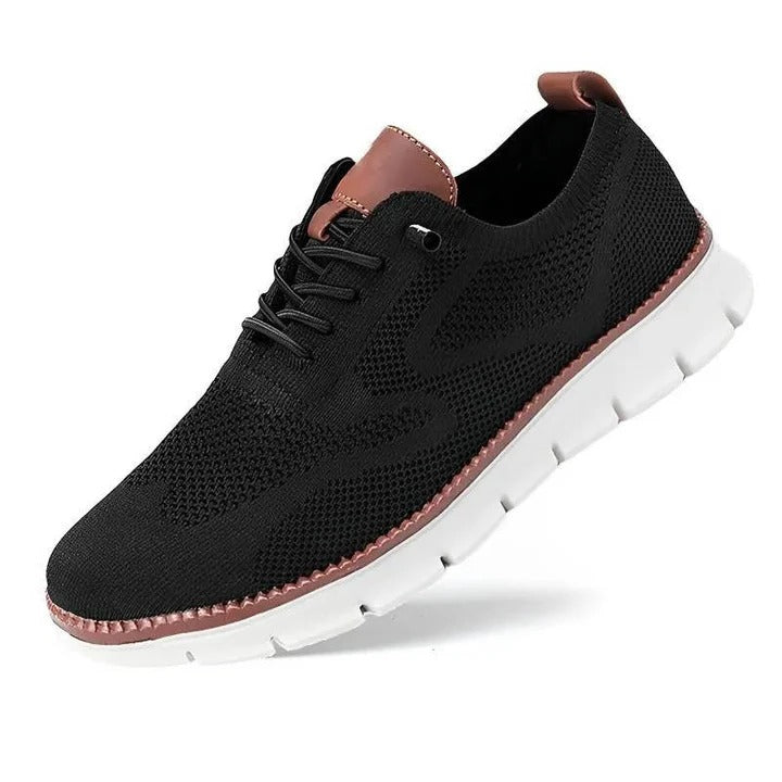 Urban Casual Walking Shoes with Wide Toe Box and Knit Upper