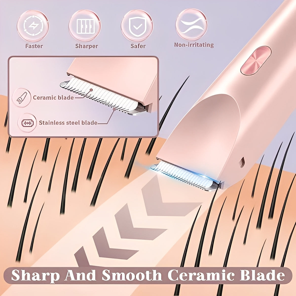 Women’s Electric Shaver with Interchangeable Heads