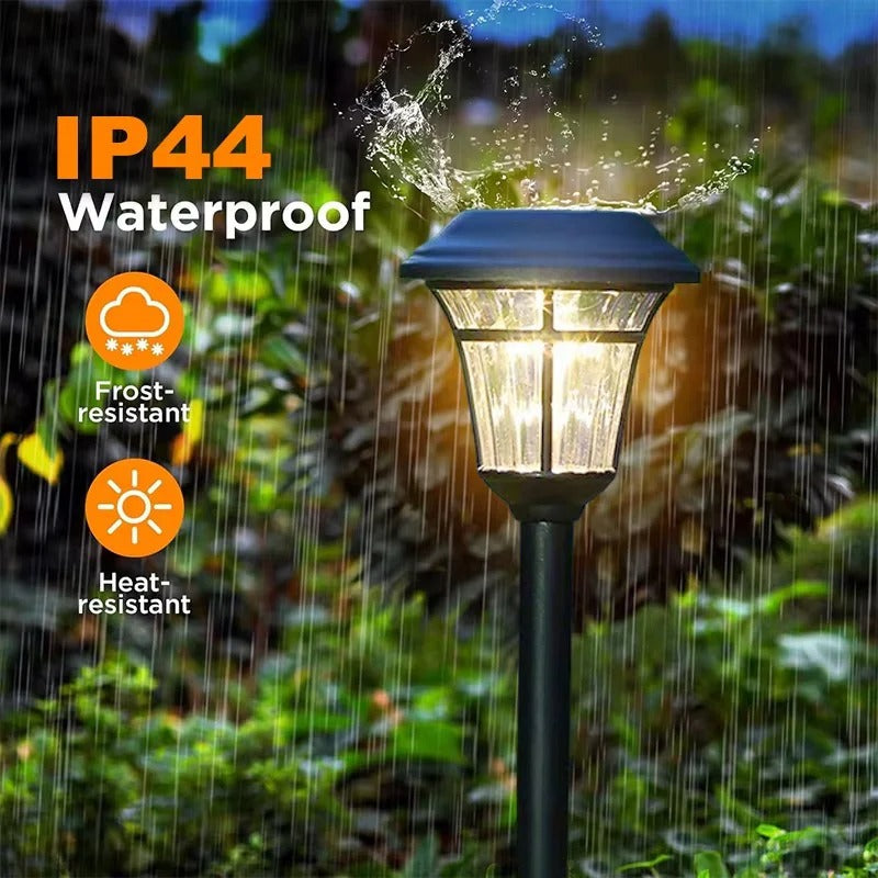 Outdoor Solar LED Lights for Garden and Pathway Use, Set of 4