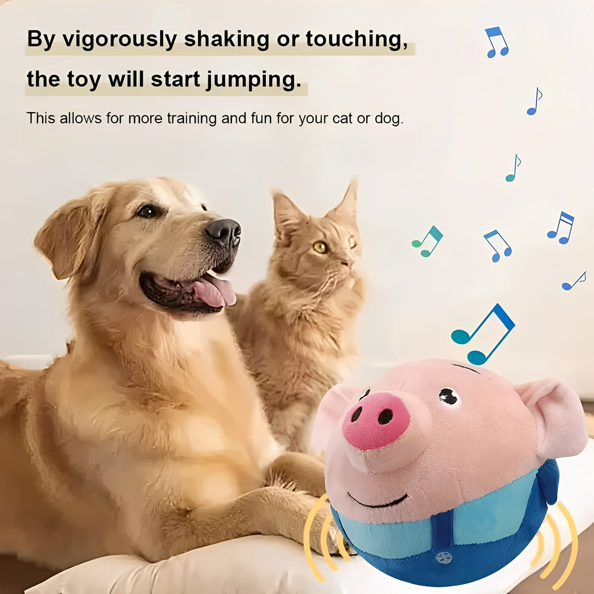 Dog Toy Ball with Touch Activated Music and Motion