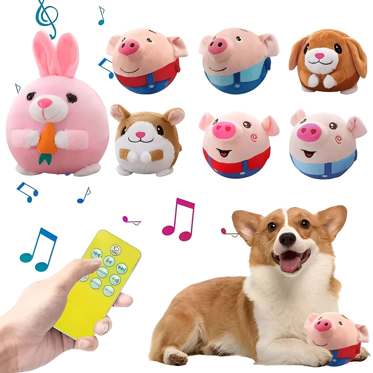 Dog Toy Ball with Touch Activated Music and Motion