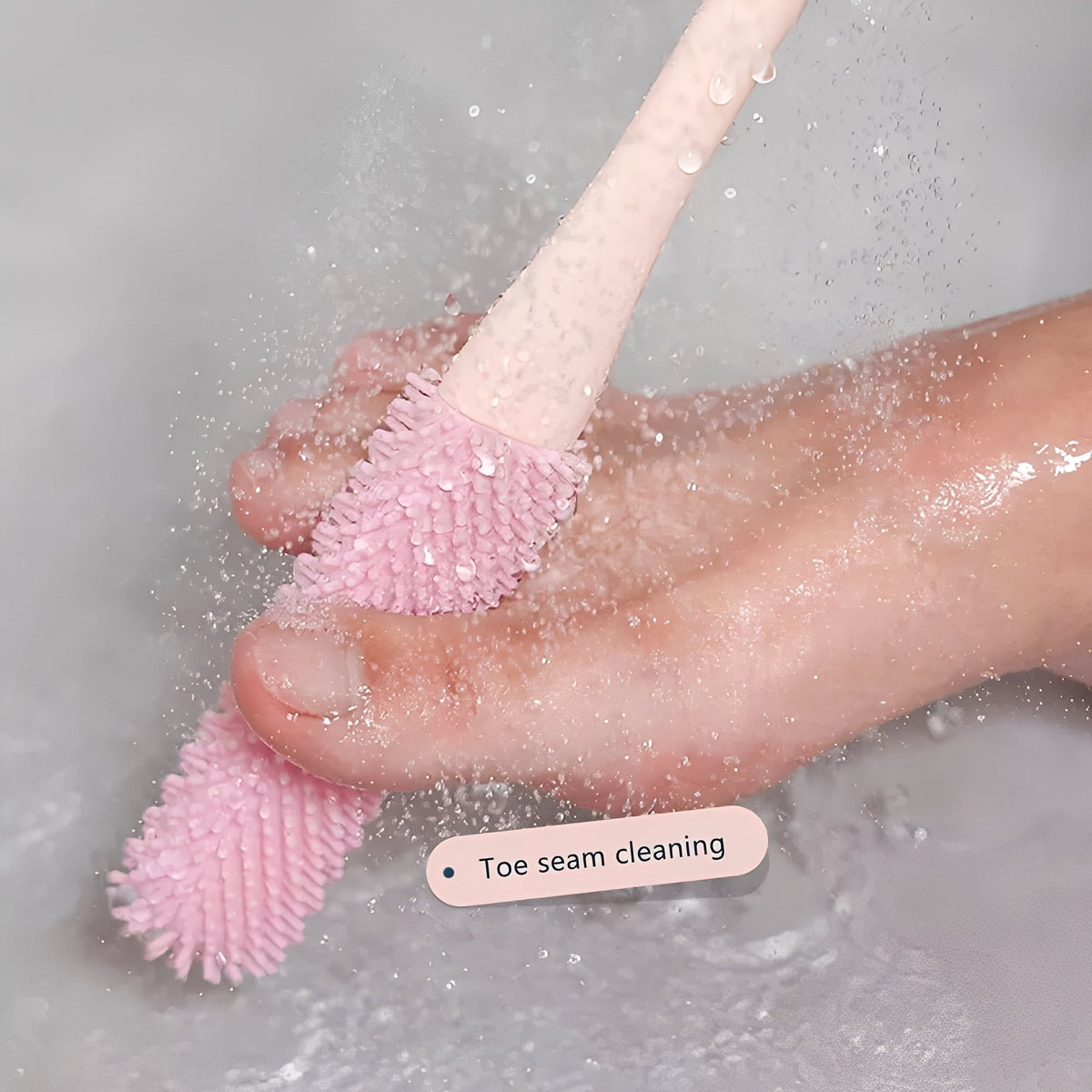 Toe Gap Cleaning Brush with Handle, 2 Piece Set