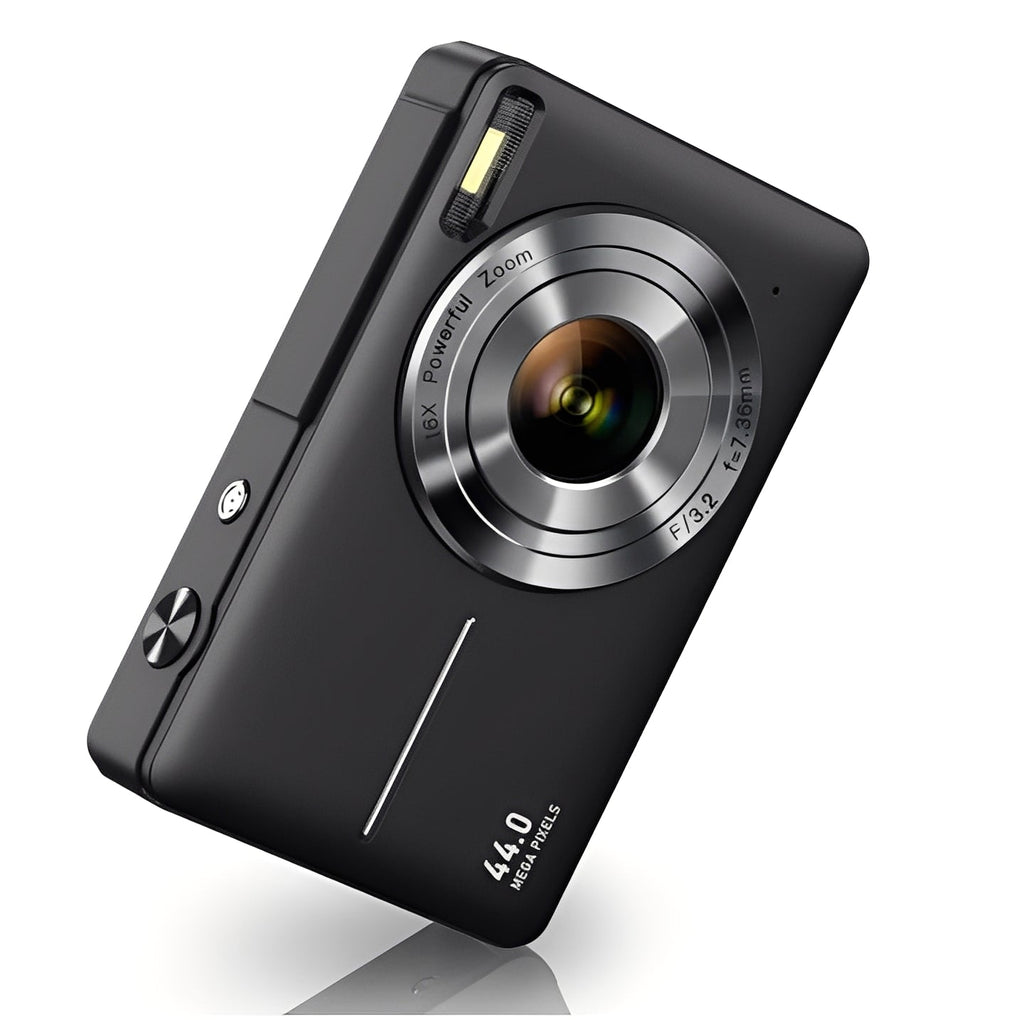 Portable Retro Inspired Digital Camera with Built-In Screen