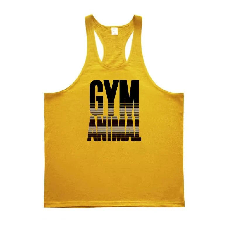 Men’s Cotton Stringer Tank Top with Y Back Design for Gym Wear