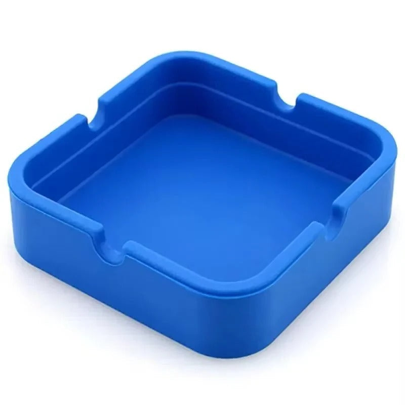 Square Silicone Ashtray with Portable Case